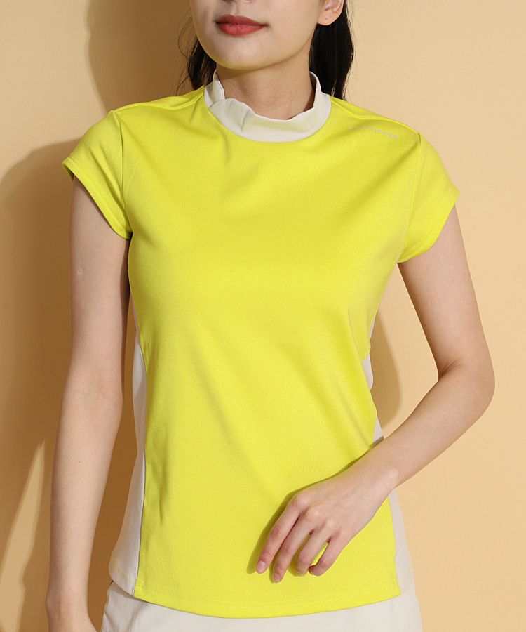 モックネック 半袖 サイドプリーツスカート サイズ36 春夏