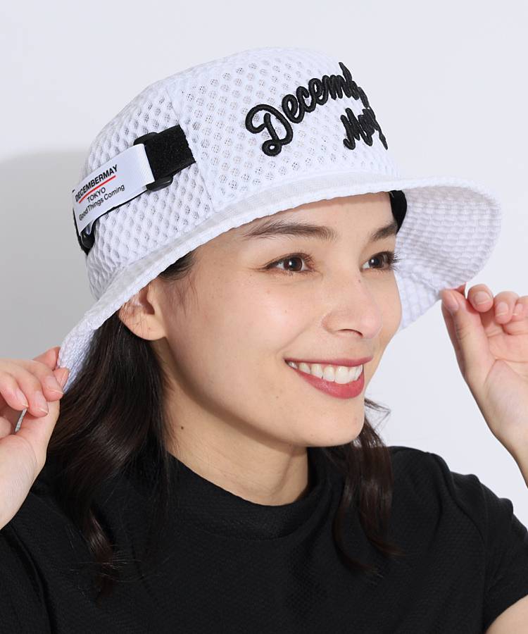 DM ハニカムパターンロゴバケットハット