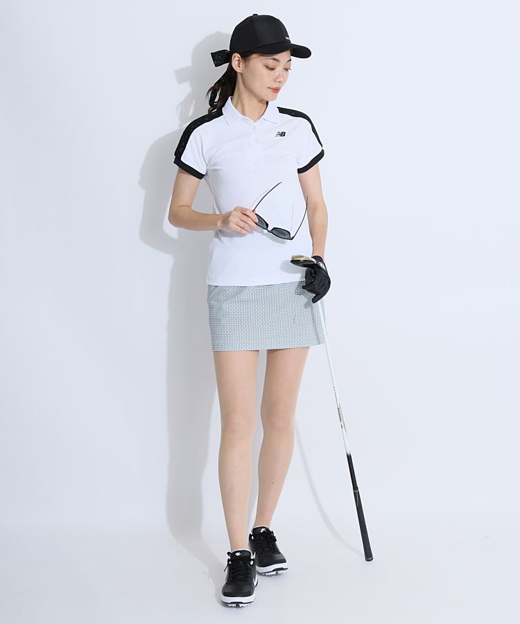 ニューバランスゴルフ NB 袖ロゴラインUV半袖ポロシャツ レディース