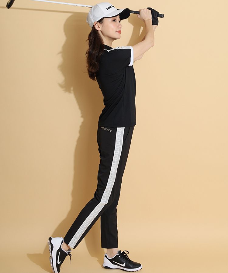 ニューバランスゴルフ NB 袖ロゴラインUV半袖ポロシャツ レディース