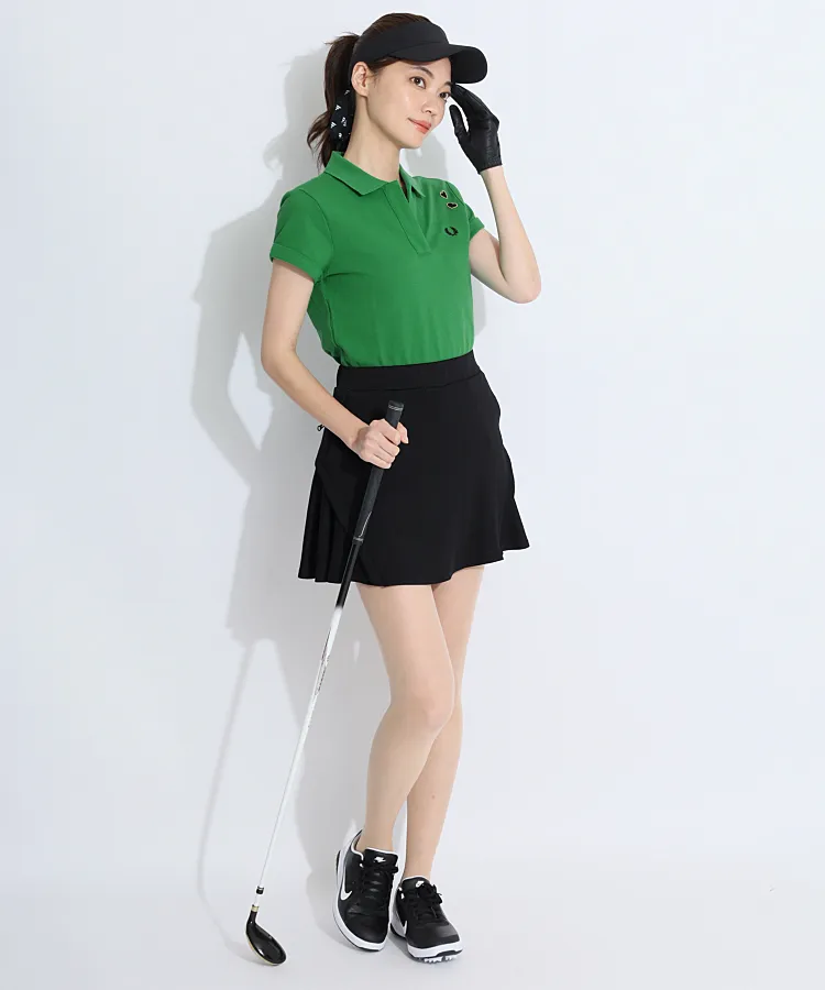 【新品未使用】フレッドペリー　ゴルフウェア　ModGirl　半袖ポロシャツ フレッドペリー FP [AmyWinehouse]ハートワッペン半袖ポロシャツ