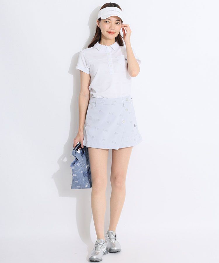 パーリーゲイツ PG ロゴジャガード胸ポケット半袖ポロシャツ