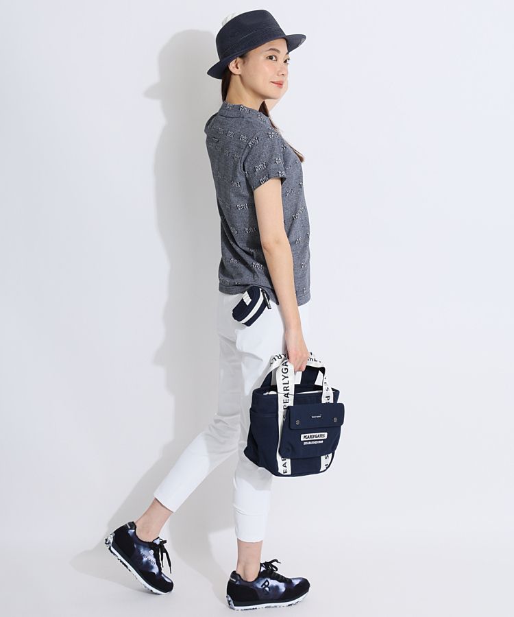 パーリーゲイツ PG ロゴジャガード胸ポケット半袖ポロシャツ