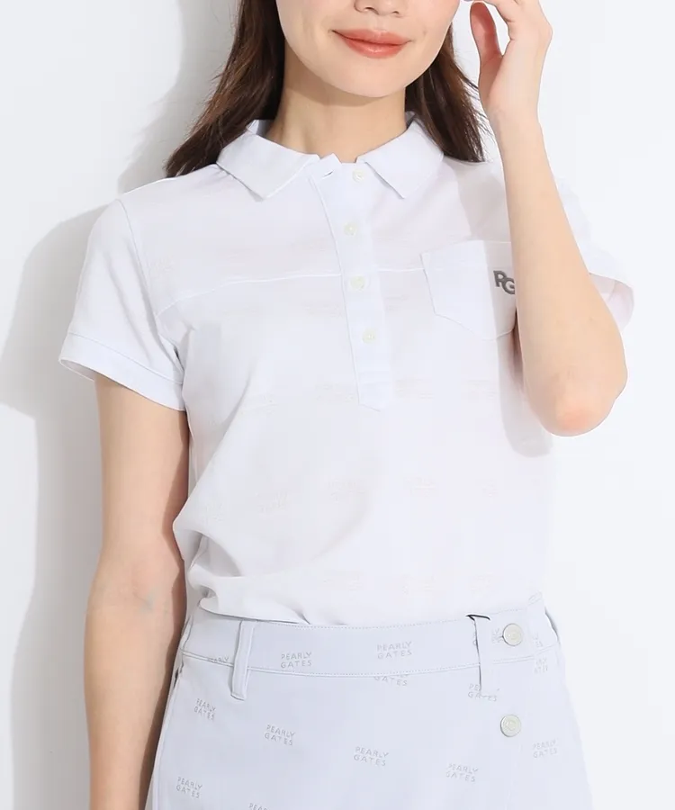 PEARLY GATES リバーシブル ゴルフウェア レディース パーリーゲイツ PG 配色ボーダーモックネック長袖カットソー