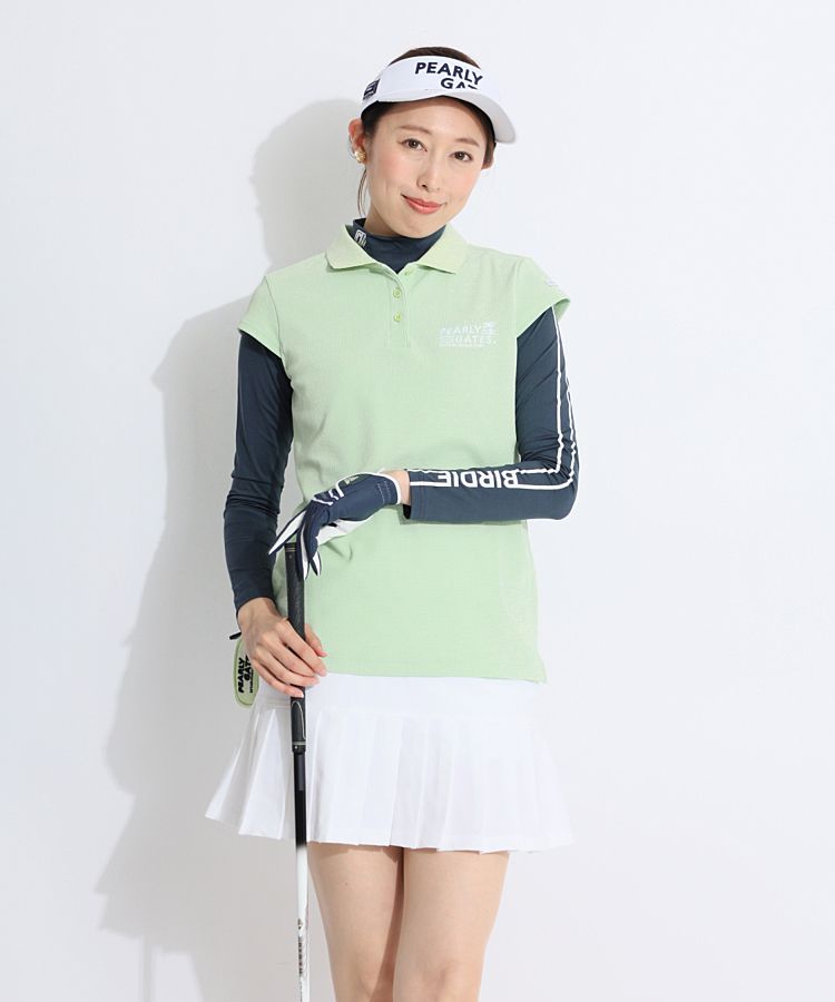 パーリーゲイツ PG ダブルフェイス鹿の子半袖ポロシャツ レディース