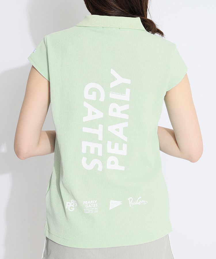 パーリーゲイツ PG ダブルフェイス鹿の子半袖ポロシャツ レディース