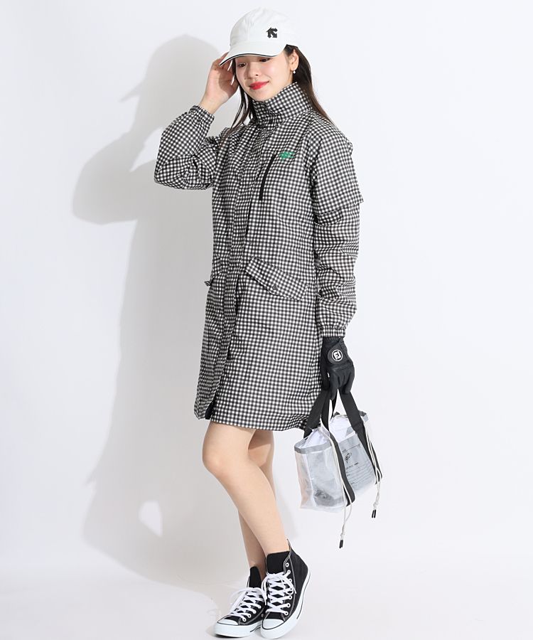 ビームスゴルフ BE 【撥水】収納袋付レインワンピース レディース