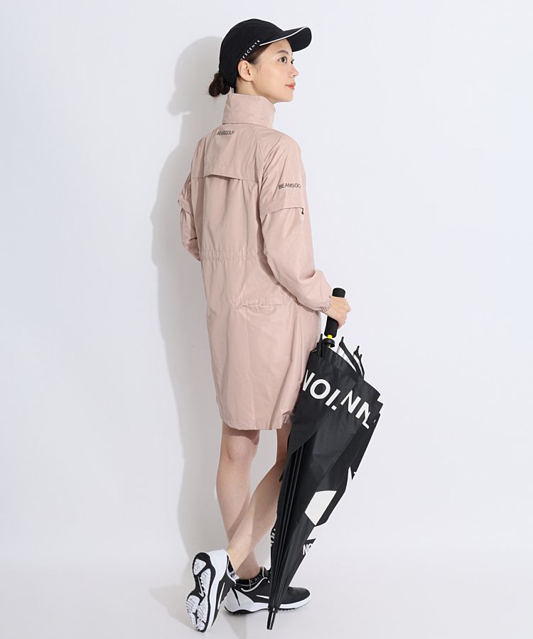 ビームスゴルフ BE 【撥水】収納袋付レインワンピース レディース