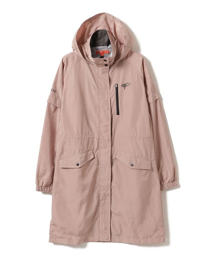 ビームスゴルフ BE 【撥水】収納袋付レインワンピース レディース