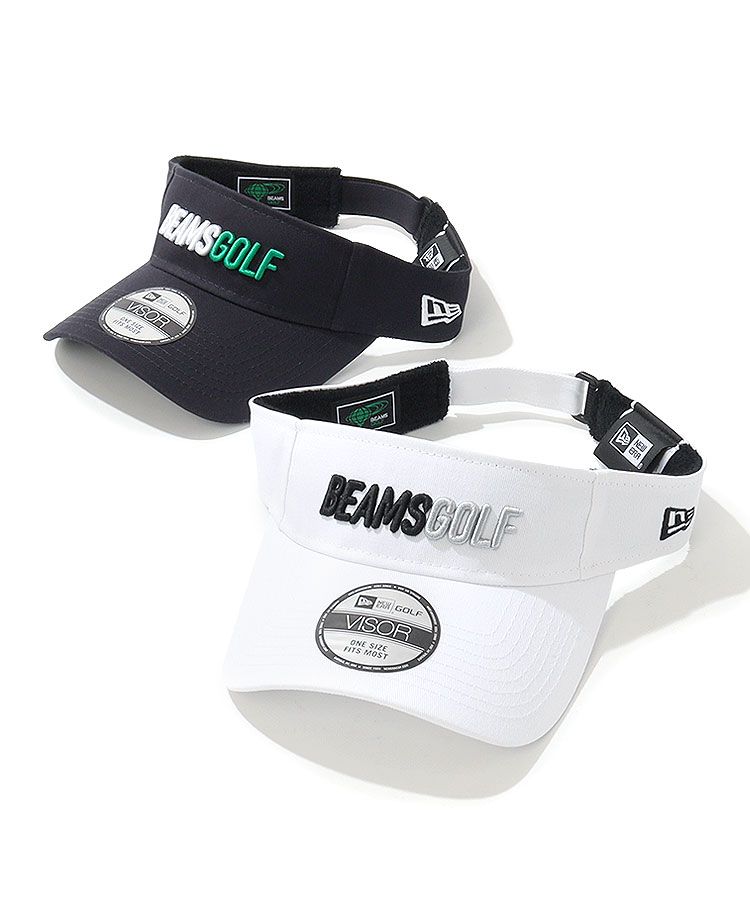 ビームスゴルフ BE [NEWERA]バイカラーロゴ刺繍サンバイザー