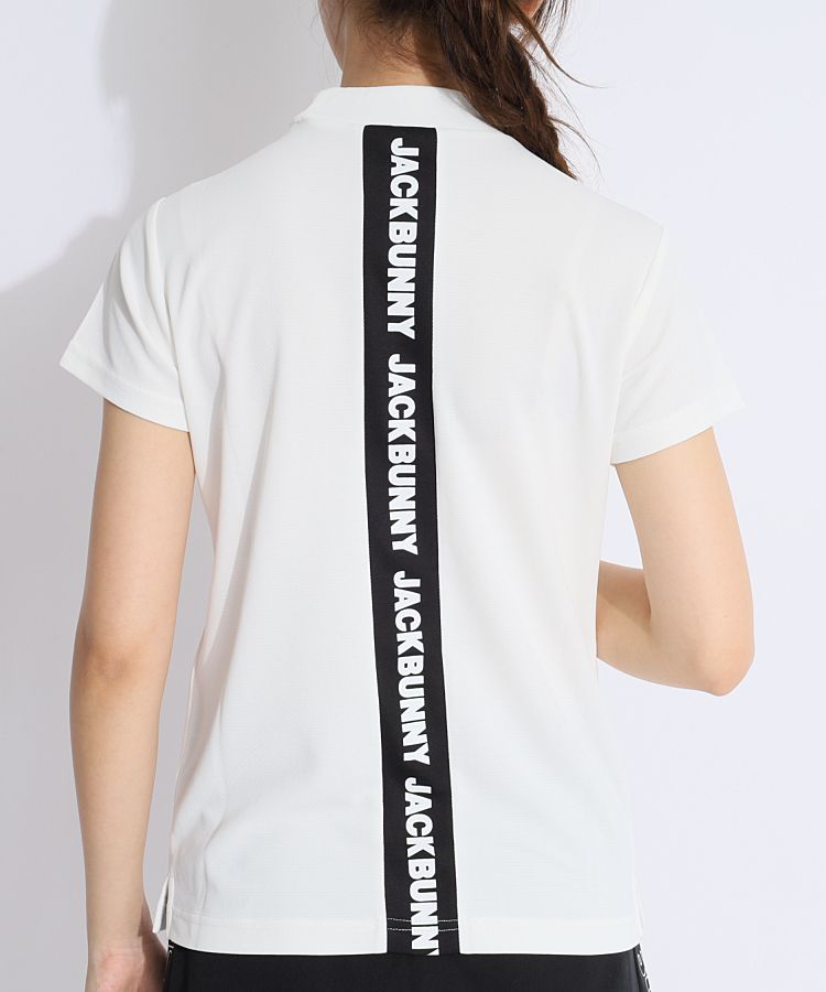 新品　ジャックバニー　モックネック　半袖シャツ　カットソー　ホワイト　サイズ1 ジャックバニー モックネック 半袖シャツ カットソー ホワイト