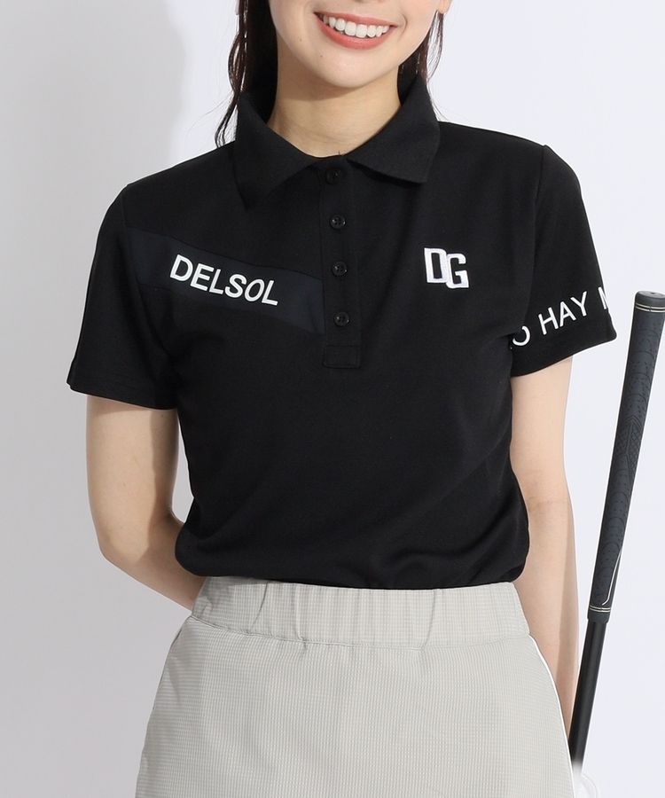 デルソルゴルフ DL 【吸水速乾】バイアスロゴ半袖ポロシャツ