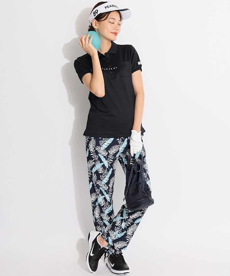 パーリーゲイツ PG 胸ポケット付き半袖ポロシャツ レディースゴルフ