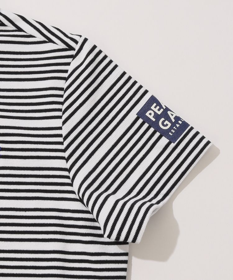 パーリーゲイツ PG 細ボーダーモックネック半袖カットソー レディース