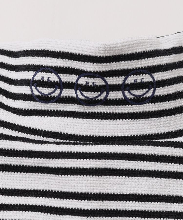 パーリーゲイツ PG 細ボーダーモックネック半袖カットソー レディース