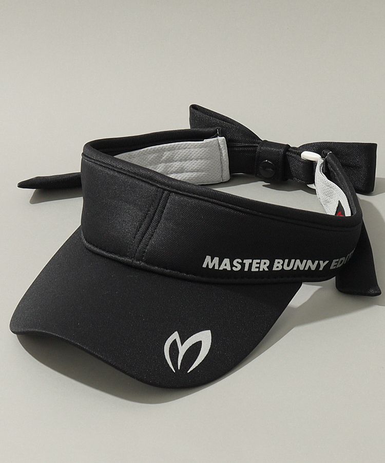 マスターバニー MB リボン付きツイルサンバイザー レディース