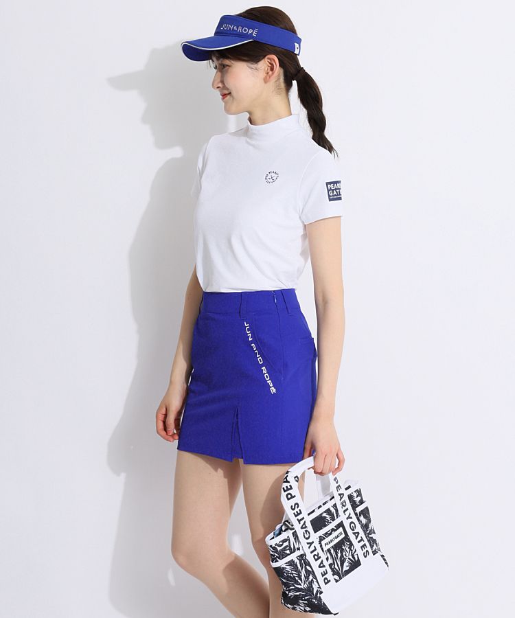 パーリーゲイツ PG バックロゴモックネック半袖カットソー レディース