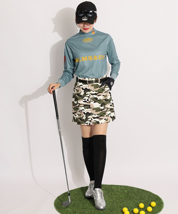 新品　Mサイズ　デルソルゴルフ　シャツスカート セットアップ　カモフラ　茶色 楽天市場】アウトレット セール品 7673 カモフラ柄バックスカル