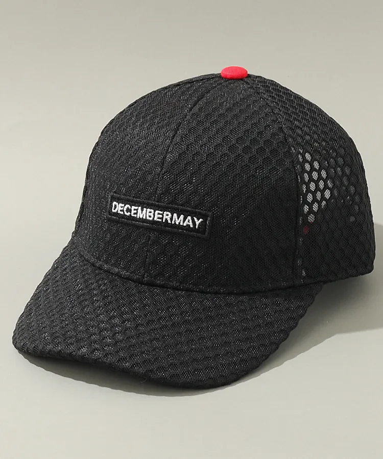 【超美品】ディセンバーメイ メッシュハット ゴルフウェア DECEMBERMAY 超美品】ディセンバーメイ メッシュハット 蛍光イエロー×黒