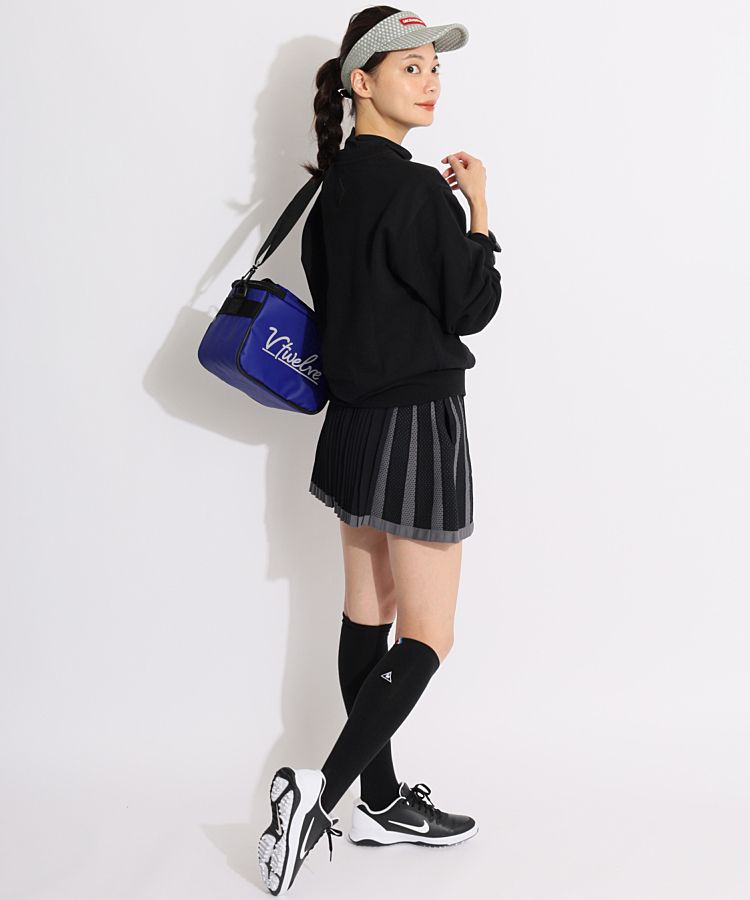 アディダスゴルフ AG 一体型ぺチパンツ付きバイカラーニット