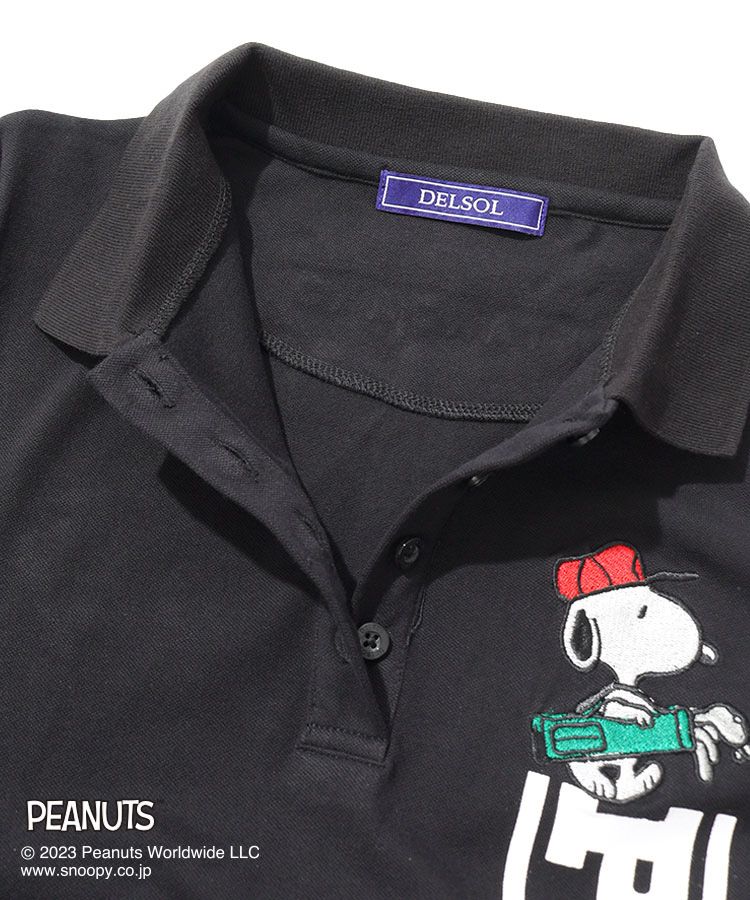 デルソルゴルフ DL 【PEANUTS】スヌーピー刺繍半袖ポロシャツ