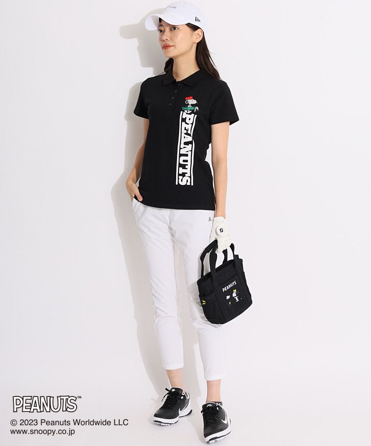 【新品未使用】DELSOL PEANUTS スヌーピー ゴルフシャツ L デルソルゴルフ DL 【PEANUTS】スヌーピー刺繍半袖ポロシャツ