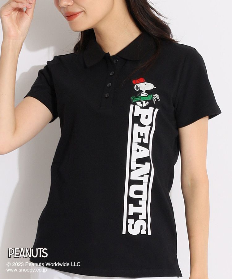 【新品未使用】DELSOL PEANUTS スヌーピー ゴルフシャツ L DELSOL×PEANUTS スヌーピーコラボ ストレッチ 裾ゴムフレンチ