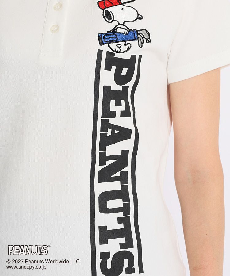 【新品未使用】DELSOL PEANUTS スヌーピー ゴルフシャツ L DELSOL×PEANUTS スヌーピーコラボ ストレッチ 裾ゴムフレンチ