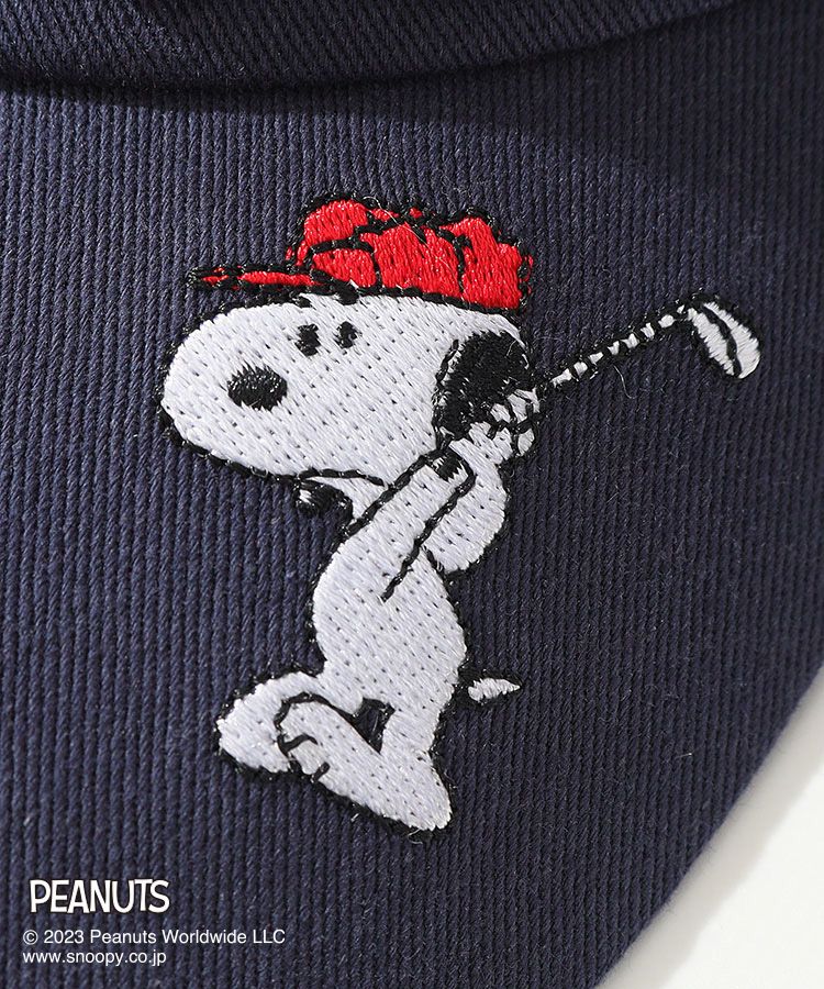 デルソルゴルフ DL [DELSOLxPEANUTS]スヌーピー刺繍ツイルサン