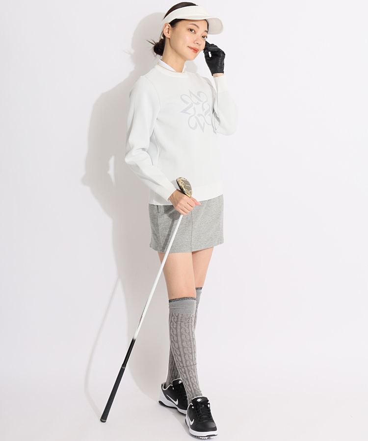 セントアンドリュース SA 【温熱】ポンポン付きケーブル編みニー