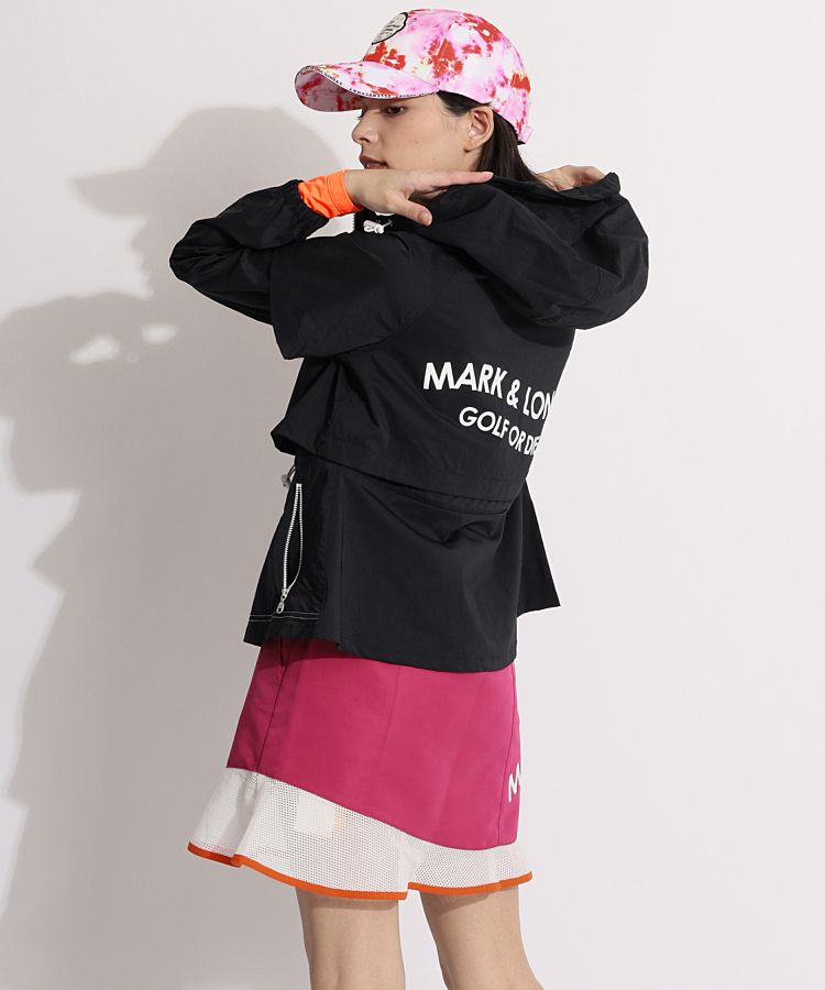 マーク＆ロナ ML 【リサイクル】ウェーブロゴケープ風パーカー