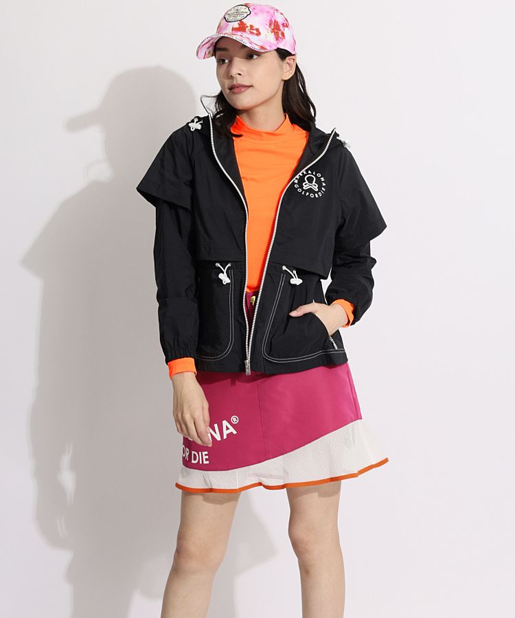 マーク＆ロナ ML 【リサイクル】ウェーブロゴケープ風パーカー