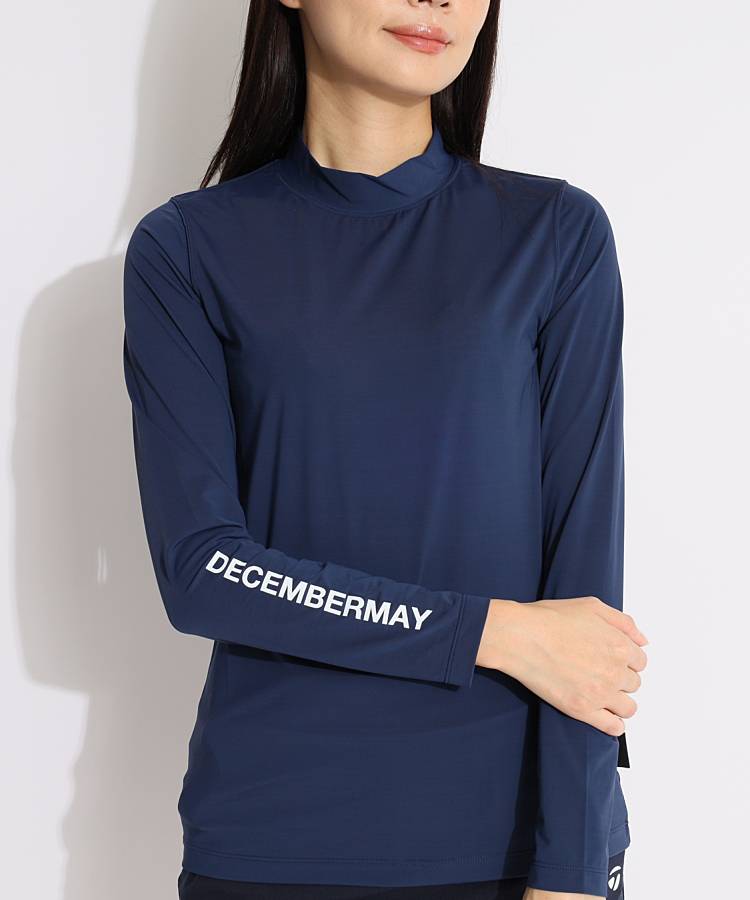 DM 袖ロゴモックネック長袖カットソー