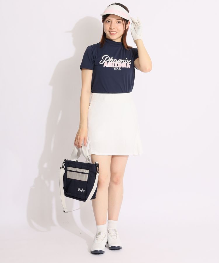ジャックバニー インナー付 スカート 紺色　サイズ1（M） JACK BUNNY ジャックバニー インナー付スカート シアサッカー