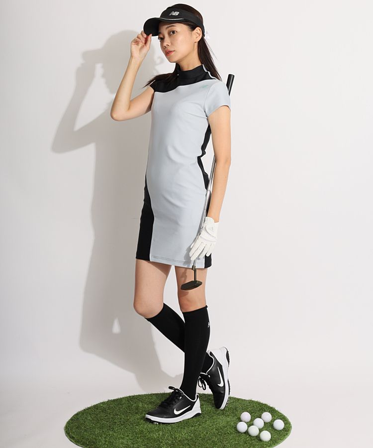 NB GOLF ニューバランスゴルフ ワンピース サイズ 1 ニューバランスゴルフ NB 【速乾ストレッチ】バイカラーモックネック