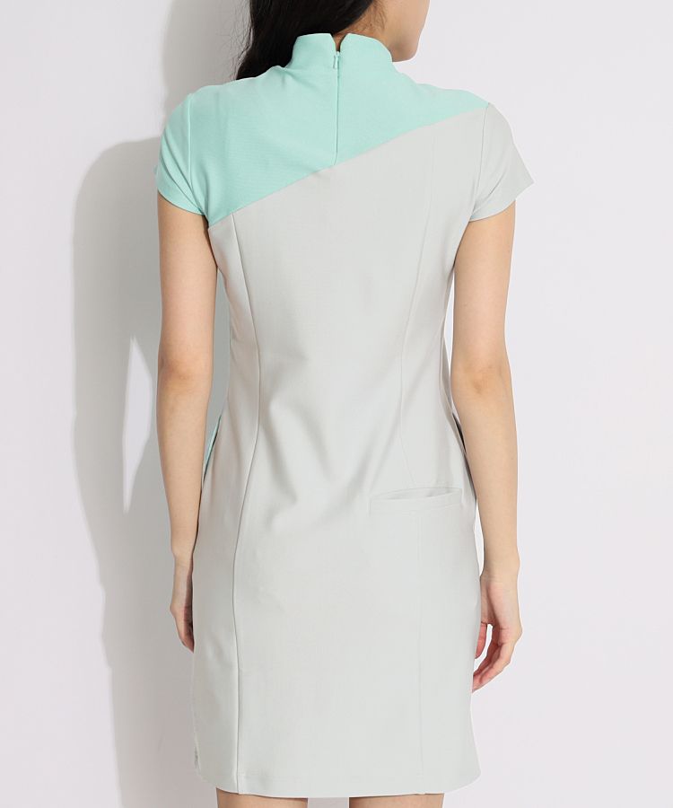 ニューバランス（Ｍ）スタイルアップレディースゴルフバイカラー吸水速乾ワンピース ニューバランス（M）スタイルアップレディースゴルフバイカラー吸水速