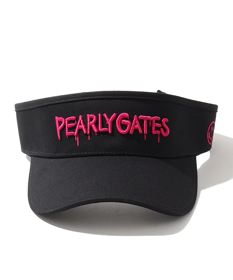 超美品)PEARLY GATES、パーリーゲイツ、ペイントロゴ、サンバイザー 超美品)PEARLY GATES、パーリーゲイツ、ペイントロゴ、サンバイザー