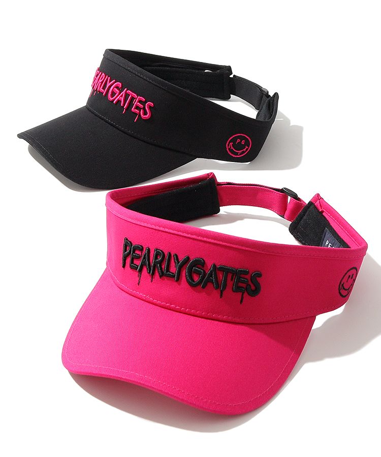 パーリーゲイツ PG ペイントロゴ刺繍サンバイザー レディース