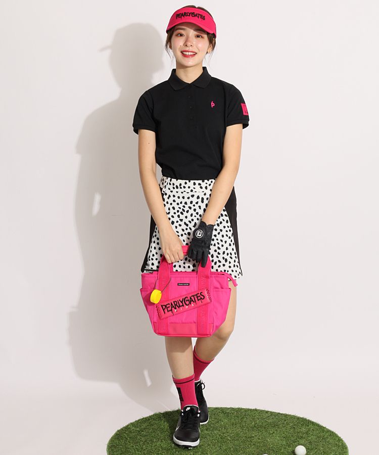 美品　パーリーゲイツ　ゴルフ　カートバッグ ペイントロゴ ニコちゃんチャーム付き 美品 パーリーゲイツ ゴルフ カートバッグ ペイントロゴ ニコ