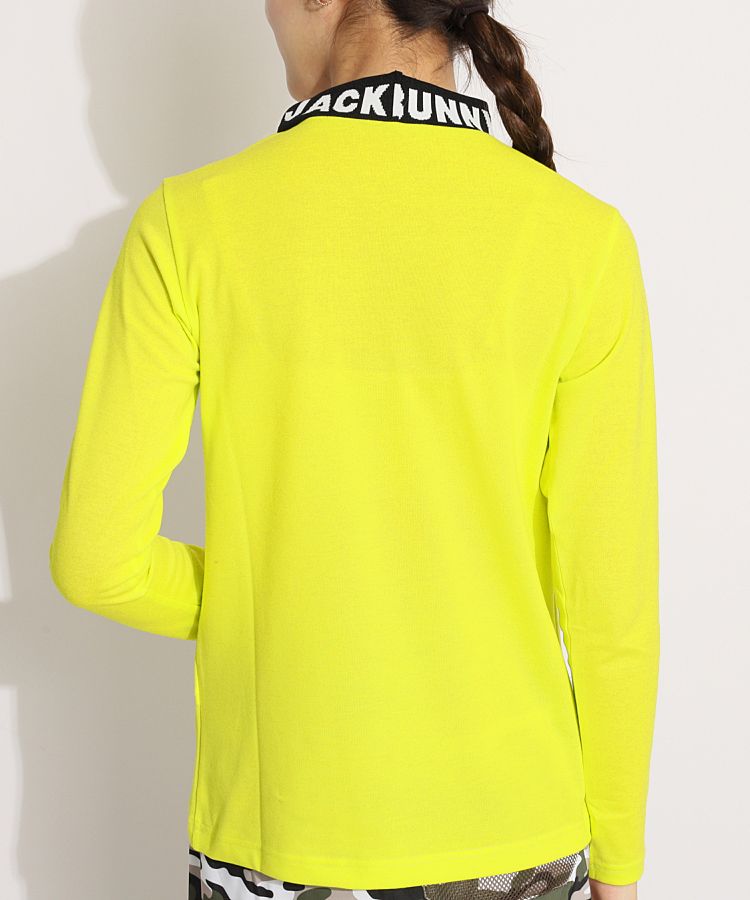 ジャックバニー モックネック 長袖 シャツ ０サイズS レディース ゴルフウェア ジャックバニー JB ネックロゴモックネック長袖カットソー