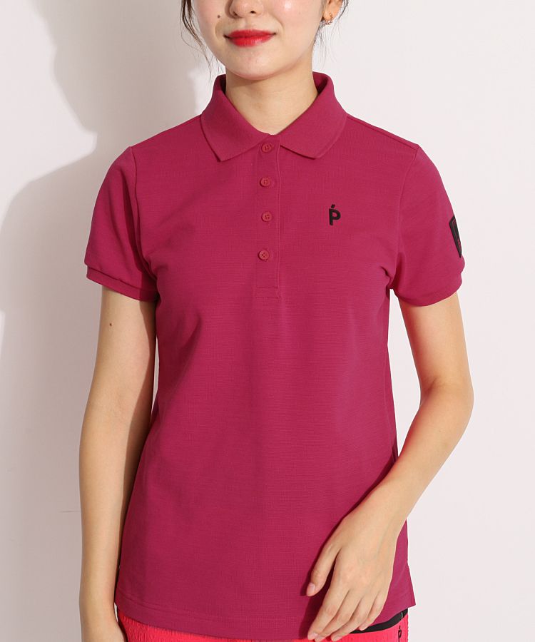 パーリーゲイツ PG 【ストレッチ】バックプリント鹿の子半袖ポロシャツ