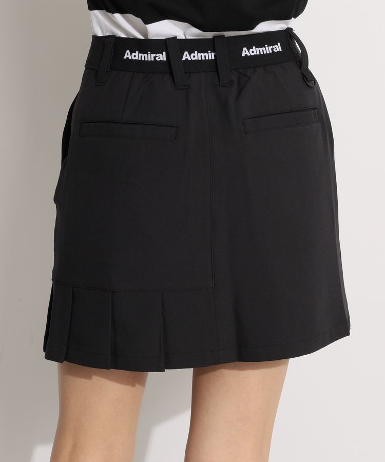 Admiral ブラック プリーツスカート アドミラルゴルフ AM 【撥水ストレッチ】サイドプリーツスカート