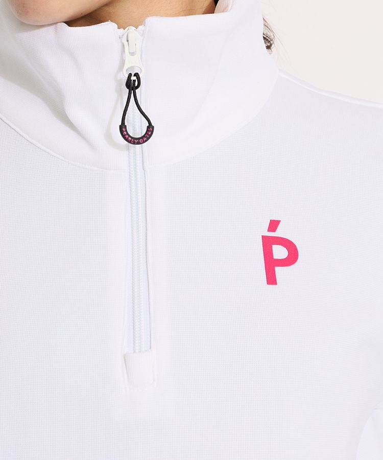 パーリーゲイツ PG バックロゴハーフジップニットプルオーバー