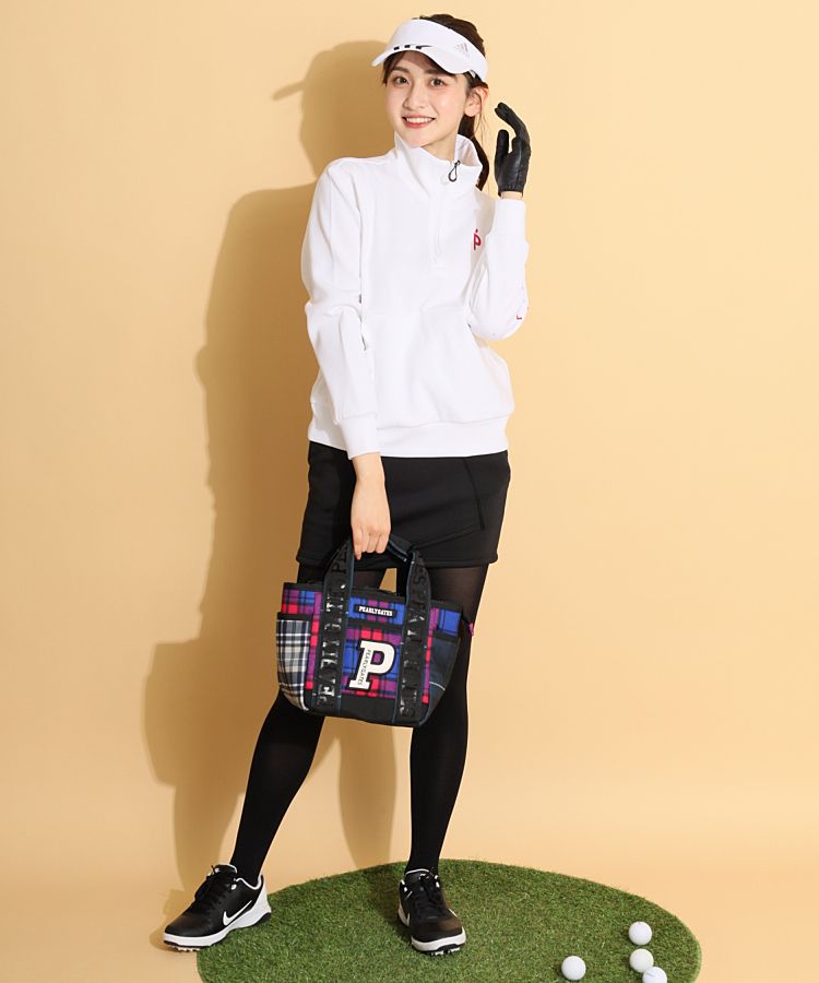 パーリーゲイツ PG バックロゴハーフジップニットプルオーバー