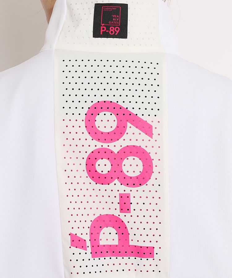 新品●PGG パーリーゲイツ●バックジップ　ツリー柄　ストレッチプルオーバー　M 新品○PGG パーリーゲイツ○バックジップ ツリー柄 ストレッチ