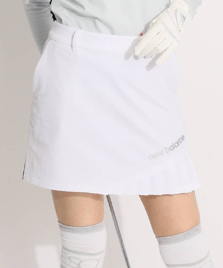 NB バイカラーアシメプリーツスカート