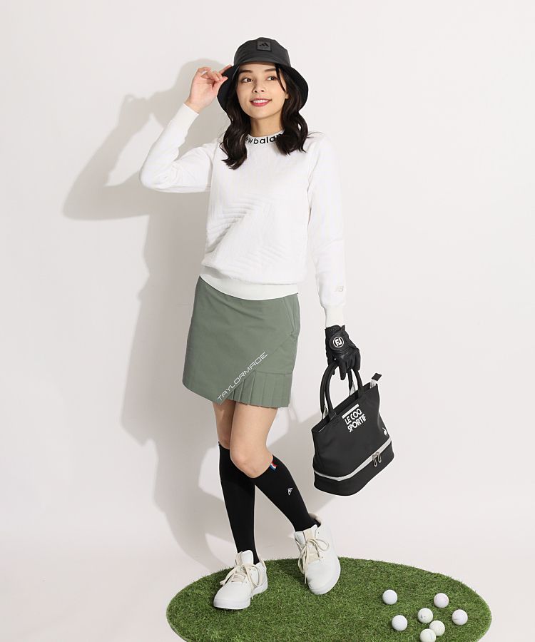 ニューバランス ゴルフ クルーネック ニット セーター ボーダー 柄 6 ニューバランスゴルフ NB 【蓄熱保温】ジグザグボーダークルー