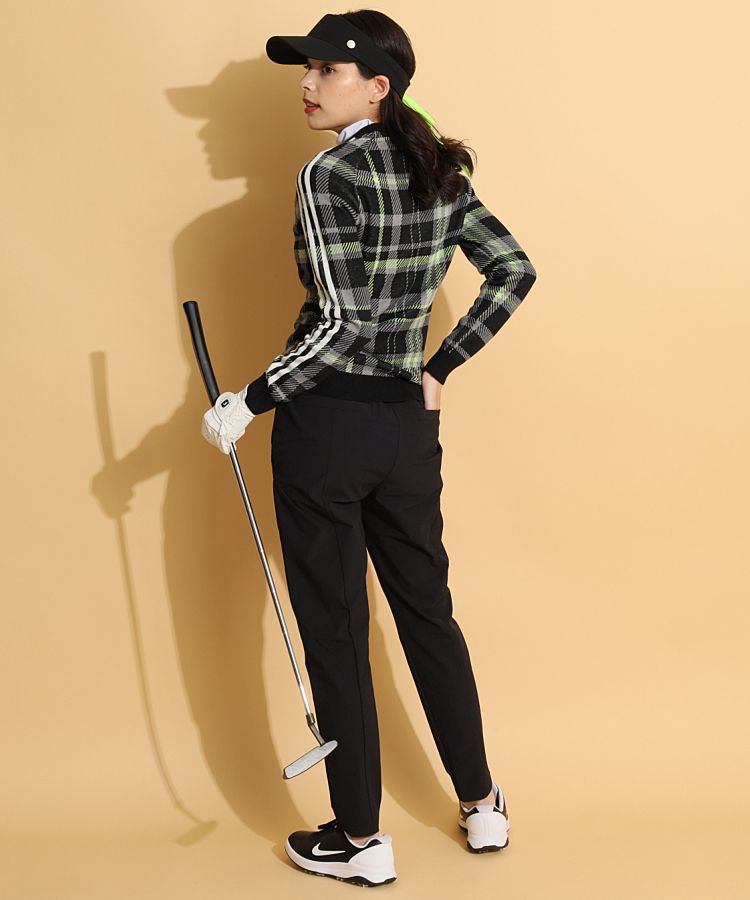 【新品】adidas アディダス　ゴルフ　ニット　セットアップ　チェック柄 アディダスゴルフ AG タータンチェック柄クルーネックニット