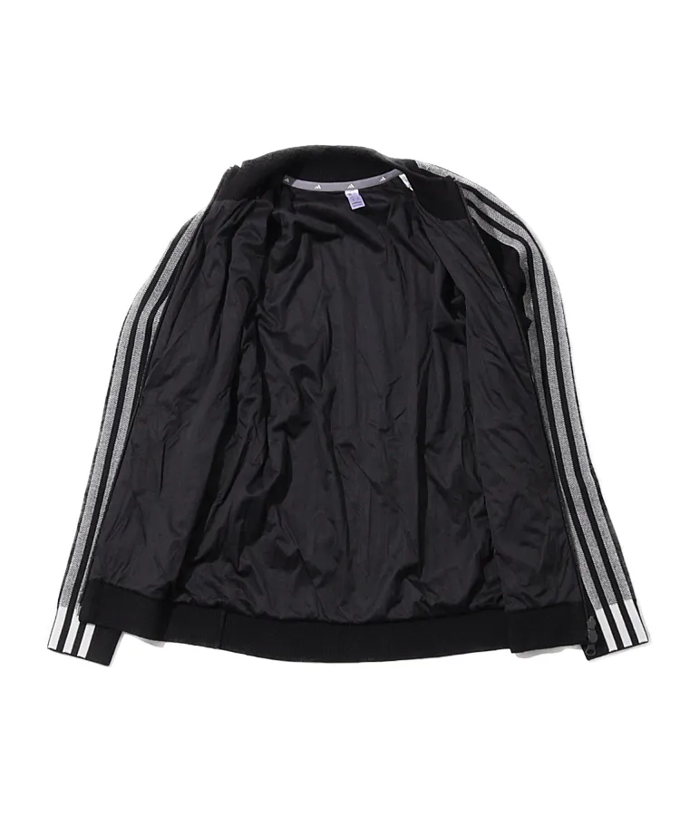 ゴルフクラブ ジャケット ナイロンLドローコード アディダスゴルフ AG スリーストライプスニットジャケット レディース