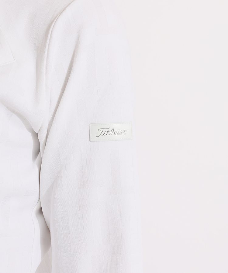 タイトリスト　Titleist 長袖　ポロシャツ　刺繍ロゴ　ホワイト　LL タイトリスト Titleist 長袖 ポロシャツ 刺繍ロゴ ホワイト